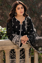 BAHAAR Embroidered Lawn '25 | Midnight Glow | 3PC Luxury Lawn Suit